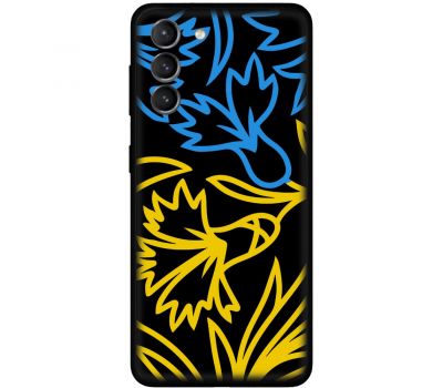 Чохол для Samsung Galaxy S21 FE (G990) MixCase патріотичні синє-жовта лілія