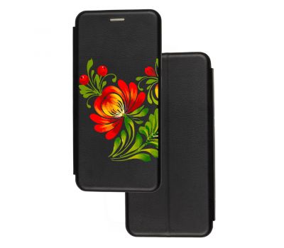 Чохол-книжка Samsung Galaxy S21 FE (G990) з малюнком червона квітка