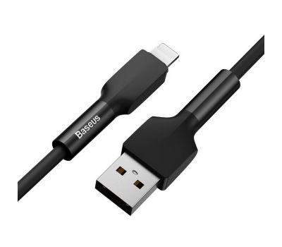 Кабель USB Baseus Silica Gel Lightning 2.4A 1m чорний 3242318
