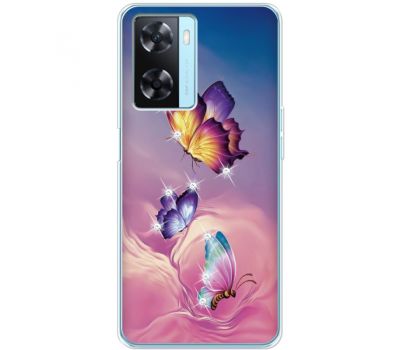 Чохол для Oppo A57s MixCase зі стразами метелика