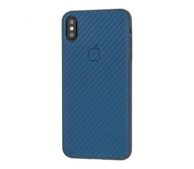 Чохол Carbon New для iPhone Xs Max синій