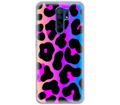 Чохол для Xiaomi Redmi 9 MixCase Леопард неон