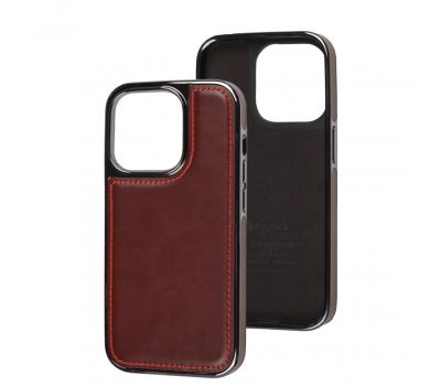 Чохол для iPhone 14 Pro Puloka leather Lux red