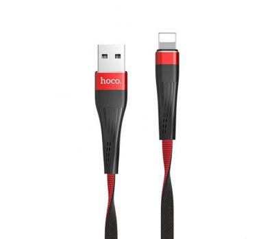 Кабель USB Hoco U39 Slender Lightning 2.4A 1.2m чорний/червоний 3260615