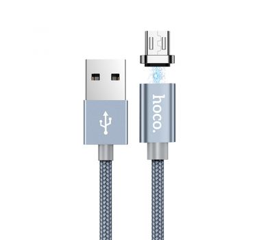 Кабель USB Hoco U40A Magnetic microUSB 1m сірий 3260976