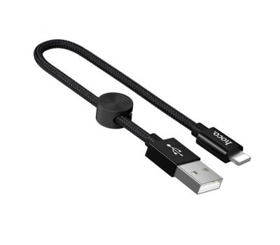 Кабель USB Hoco X35 Lightning Premium Charging 2.4A 0.25m чорний 3260935