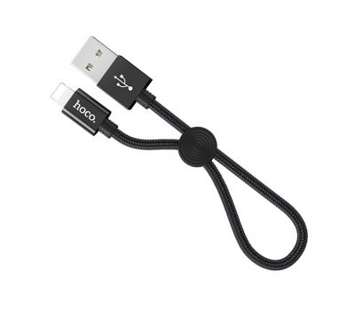 Кабель USB Hoco X35 Lightning Premium Charging 2.4A 0.25m чорний 3260936