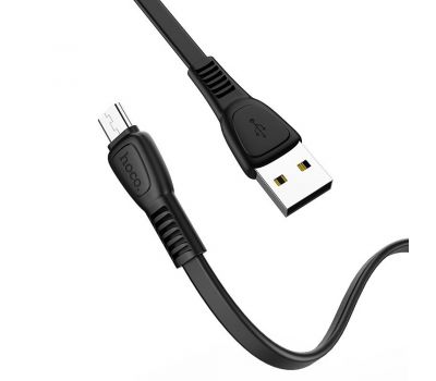 Кабель USB Hoco X40 Noah microUSB 2.4A 1m чорний