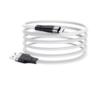 Кабель USB Hoco X53 Silicone microUSB 2.4A 1m білий 3261287