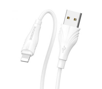 Кабель USB Borofone BX18 Lightning 2.4A 2m білий