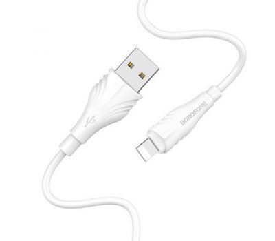 Кабель USB Borofone BX18 Lightning 2.4A 2m білий 3261049