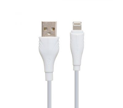 Кабель USB Borofone BX18 Lightning 2.4A 2m білий 3261050