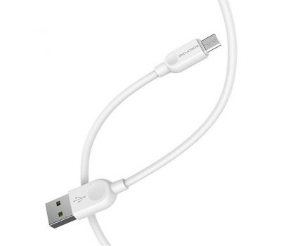 Кабель USB Borofone BX14 microUSB 2.4A 2m білий 3261041