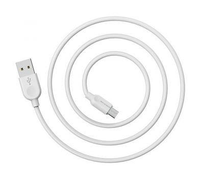 Кабель USB Borofone BX14 microUSB 2.4A 2m білий 3261042