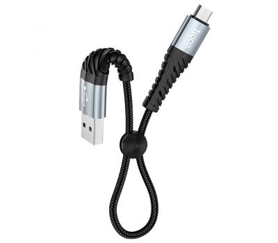 Кабель USB Hoco X38 Cool microUSB 2.4A 0.25m чорний 3261123