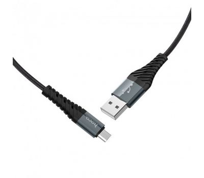 Кабель USB Hoco X38 Cool microUSB 2.4A 0.25m чорний 3261124