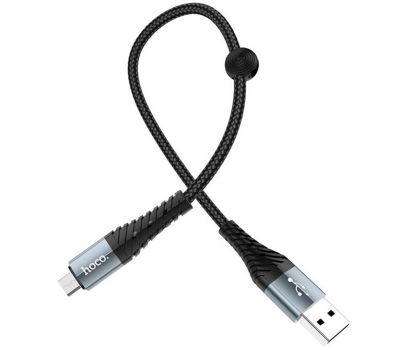 Кабель USB Hoco X38 Cool microUSB 2.4A 0.25m чорний 3261125