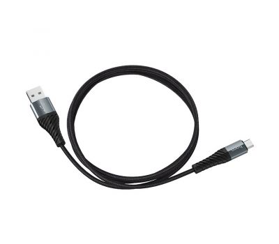 Кабель USB Hoco X38 Cool microUSB 2.4A 0.25m чорний 3261127