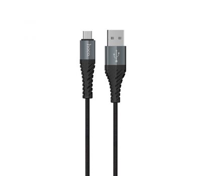 Кабель USB Hoco X38 Cool microUSB 2.4A 0.25m чорний 3261128