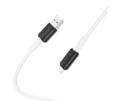 Кабель USB Hoco X48 Soft Silicone microUSB 2.4A 1m білий 3261150