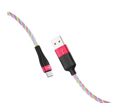 Кабель USB Hoco U85 Charming Night Type-C 1m червоний 3261254
