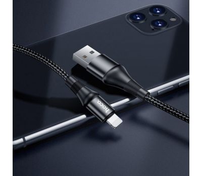 Кабель USB Hoco X50 Excellent Lightning 1m чорний 3261262