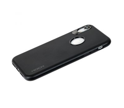 Чохол для iPhone Xr Rock з Логотипом soft матовий чорний 3262199