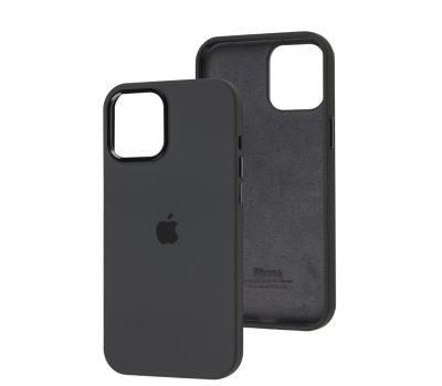 Чохол для iPhone 12 Pro Max New silicone Metal Buttons dark gray