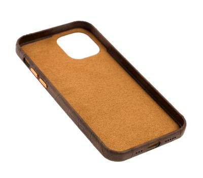 Чохол для iPhone 12 / 12 Pro Leather croco full brown 3264951