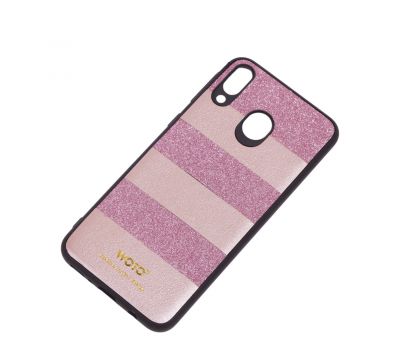 Чохол для Samsung Galaxy M20 (M205) woto з блискітками рожевий 3265825