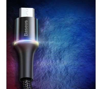 Кабель USB Baseus microUSB Halo Data 0.25m чорний 3266792