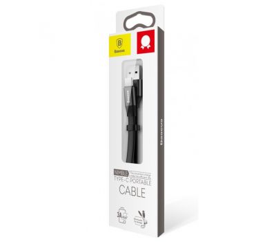 Кабель USB Baseus Type-C Nimble Portable 3.0A 0.23m чорний 3267380