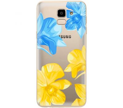 Чохол для Samsung Galaxy J6 2018 (J600) MixCase патріотичні синьо-жовті квіти