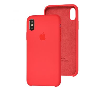 Чохол Silicone для iPhone X / Xs Premium case red raspberry