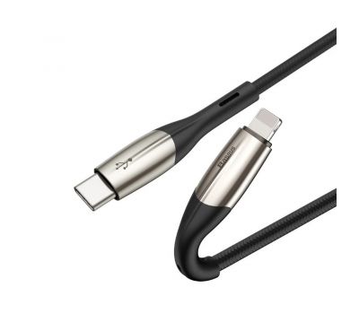 Кабель USB Baseus Horizontal Type-C to Lightning PD 18W 2m чорний 3267384