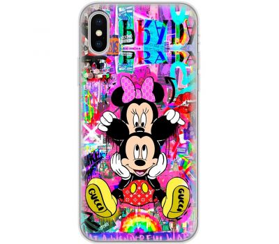 Чохол для iPhone Xs Max MixCase графіті Mickey and Minnie mouse