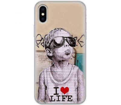 Чохол для iPhone Xs Max MixCase графіті I love life