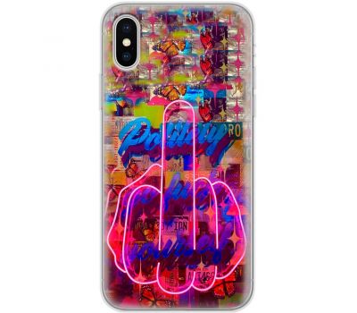 Чохол для iPhone Xs Max MixCase графіті pink hand