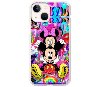 Чохол для iPhone 14 Plus MixCase графіті Mickey and Minnie mouse