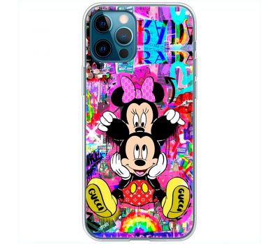 Чохол для iPhone 14 Pro MixCase графіті Mickey and Minnie mouse