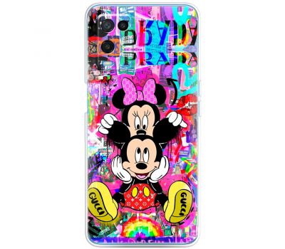 Чохол для Oppo A54 MixCase графіті Mickey and Minnie mouse
