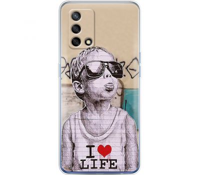 Чохол для Oppo A74 MixCase графіті I love life