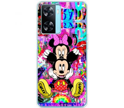 Чохол для Oppo A57s MixCase графіті Mickey and Minnie mouse
