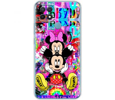 Чохол для Oppo A15 / A15s MixCase графіті Mickey and Minnie mouse