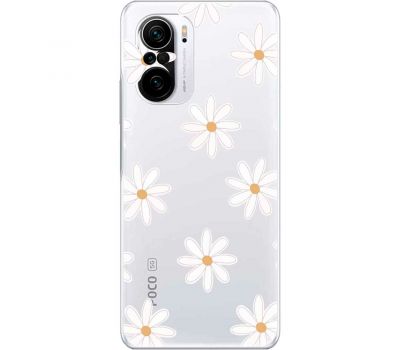 Чохол для Xiaomi Poco F3 Mixcase квіти патерн ромашок