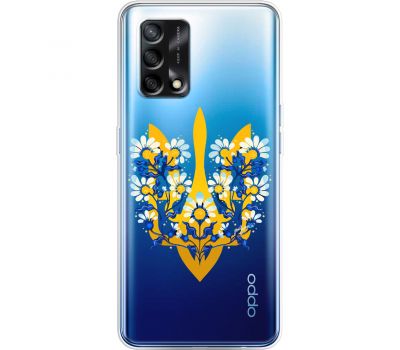 Чохол для Oppo A74 MixCase патріотичні тризуб в квітах