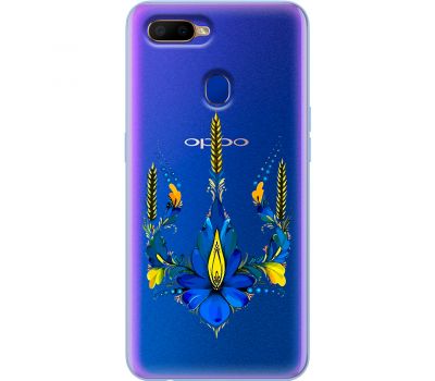 Чохол для Oppo A5s / A12 MixCase патріотичні тризуб з квітів