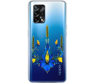 Чохол для Oppo A74 MixCase патріотичні тризуб з квітів