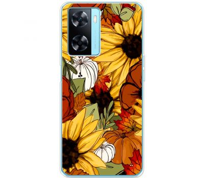 Чохол для Oppo A57s MixCase осінь гарбузи і соняшники