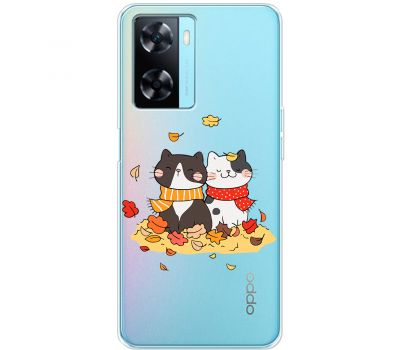 Чохол для Oppo A57s MixCase осінь котяча осінь